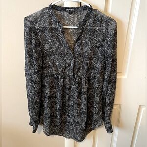 Express women’s sheer shirt, free gift with purchase!